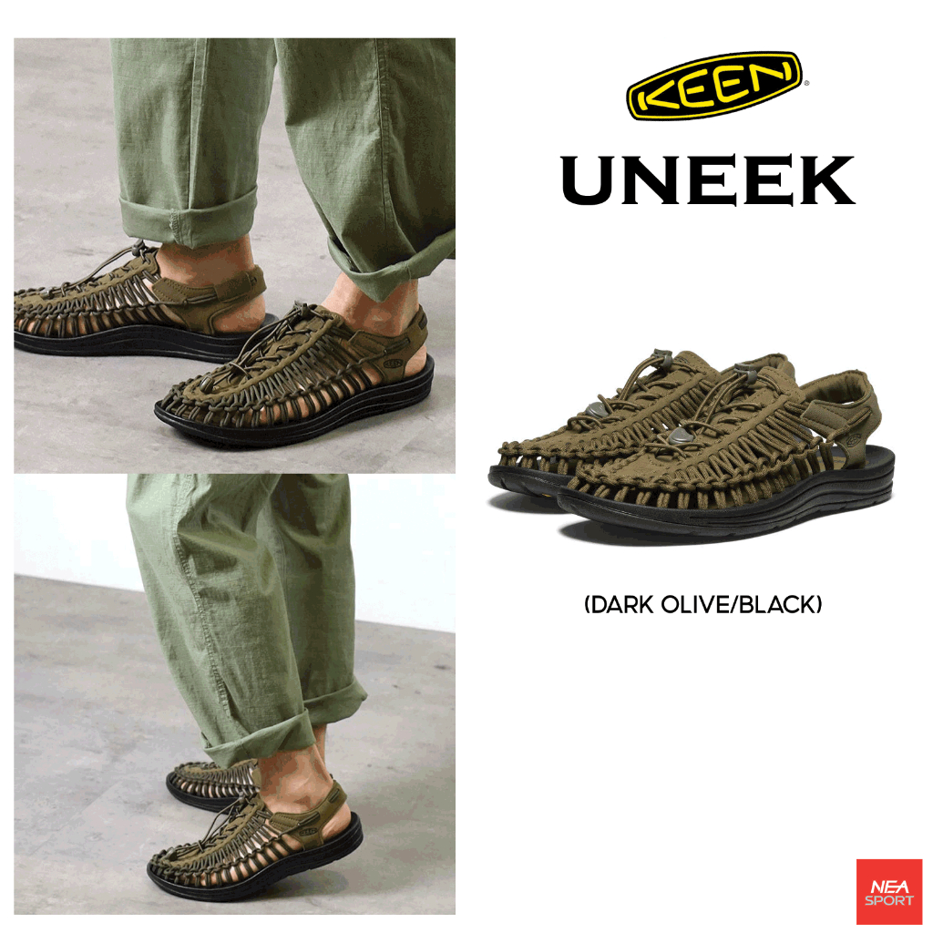 [ลด30% เก็บโค้ด 2509FASHDD] KEEN Men Uneek - Olive/Black รองเท้า คีน แท้ รุ่นฮิต
