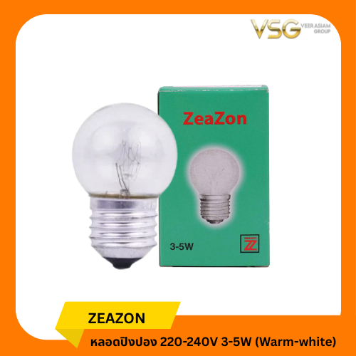 ZeaZon หลอดไส้ หลอดไฟ หลอดปิงปองใส G40 220V-240V 40W ขั้วE27
