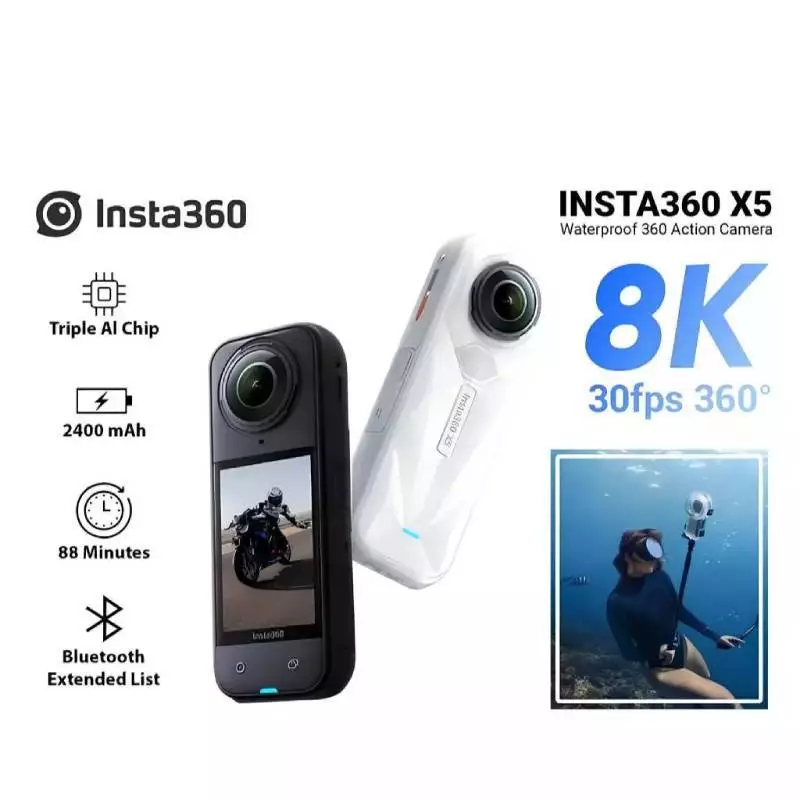 Insta360 X5 Action 8K Camera กล้องแอคชั่น 360 องศา