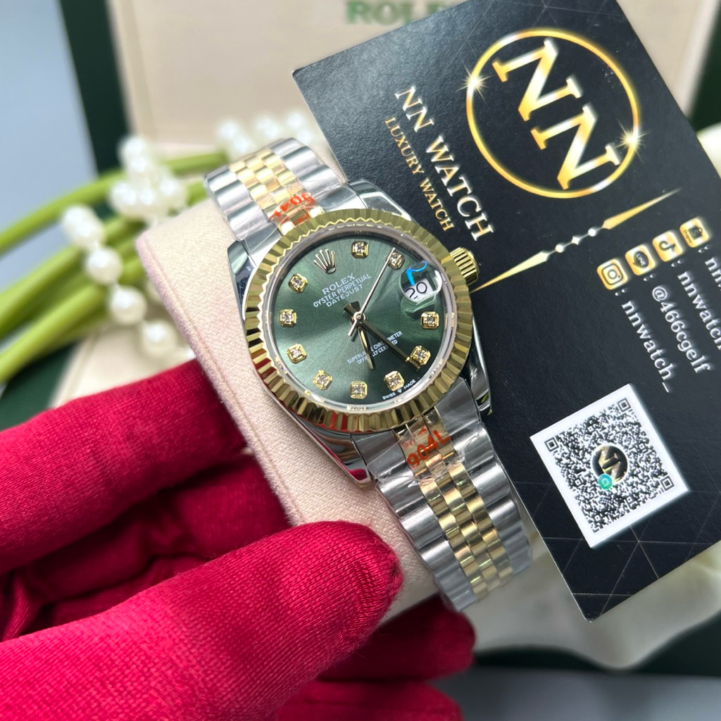 นาฬิกาข้อมือ RL datejust 31mm olive green cc top