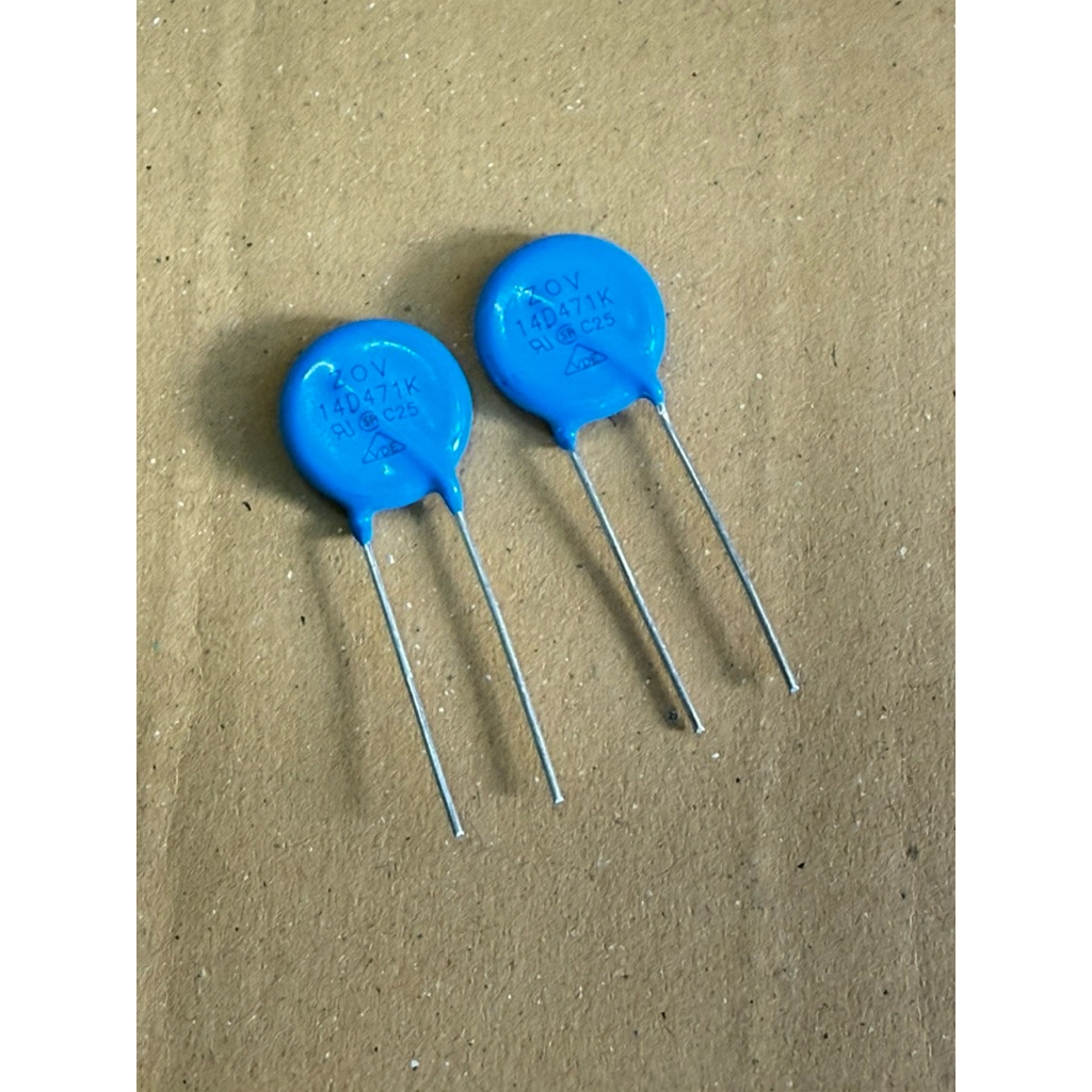 (แพ็ค10ตัว) 14D471K วาริสเตอร์ แบรนด์ZOVของแท้ใหม่ Varistor 14D 471K ZOV 14D471K ป้องกันไฟเกิน 300VA