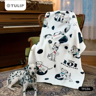 Tulip Fleece ผ้าห่มขนแกะเทียม TFG34 101 ดัลเมเชียน Dalmatians ลิขสิทธิ์ ดิสนีย์ ผ้าห่มฟลีซ สัมผัสนุ่มพกพาสะดวก