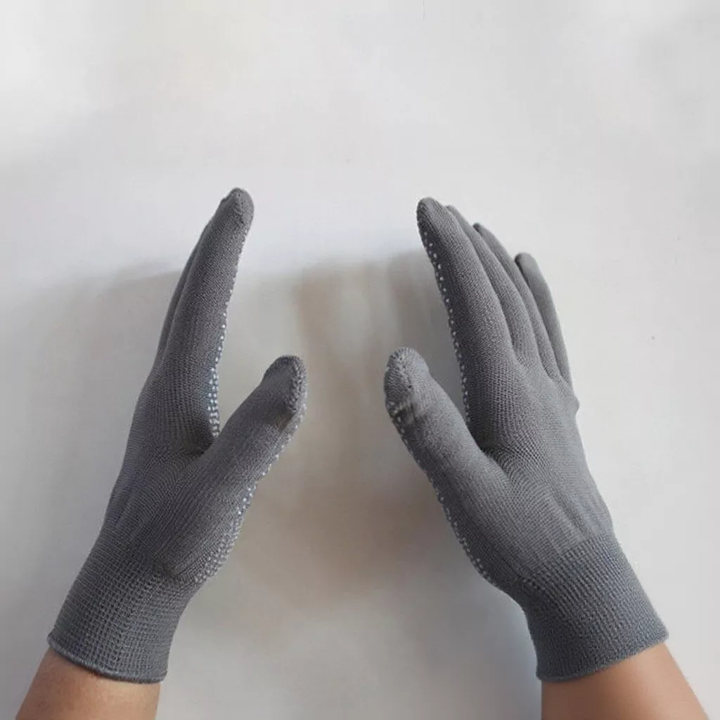 (ยกโหลคละสี 12คู่)ถุงมือตุ๊กแก ถุงมือปุ่ม ถุงมือทำงาน ถุงมือกันลื่น ถุงมือไนลอน พร้อมส่งถูกและดี ถุงมือปั่นจักรยาน ราคา ถูกที่สุด ดีลบีเคเค แกลเลอรีภาพที่ 6