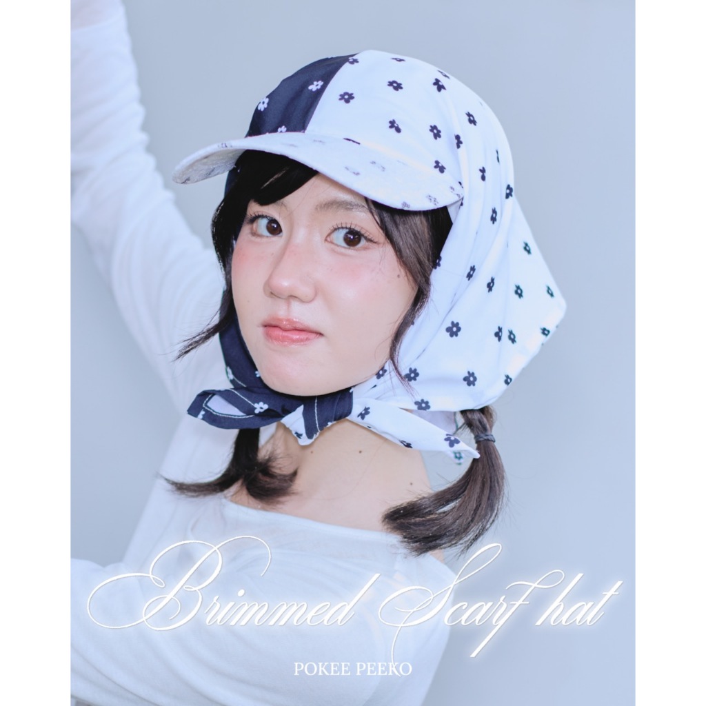 POKEE | Brimmed Scarf Hat หมวกโพกผม พิมพ์ลาย pokee dot!