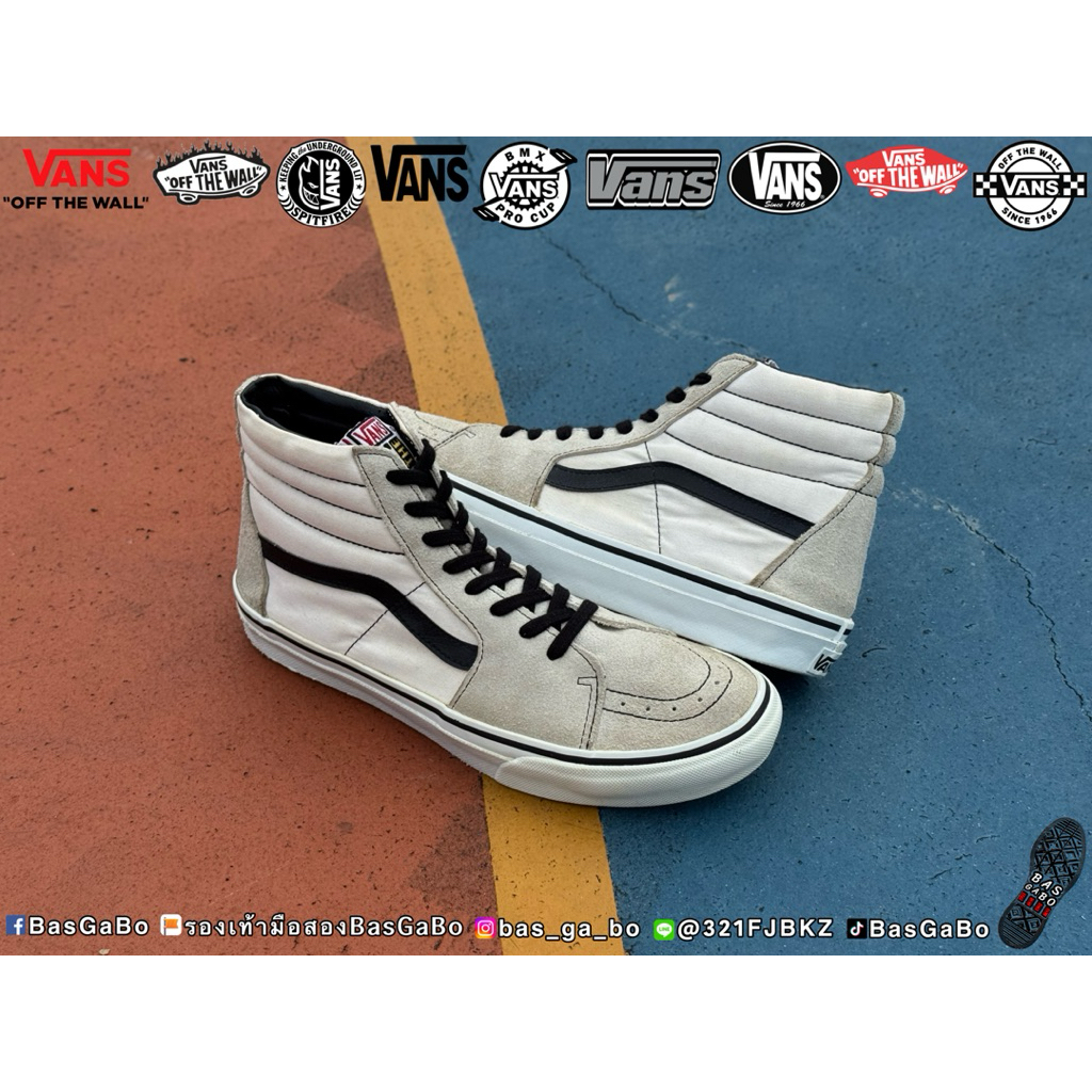 VANS SK8 - HI JAPAN EDITION VINTAGE รองเท้ามือสอง รับประกันแท้ รองเท้าVansมือสอง รองเท้าVans Vansมือ