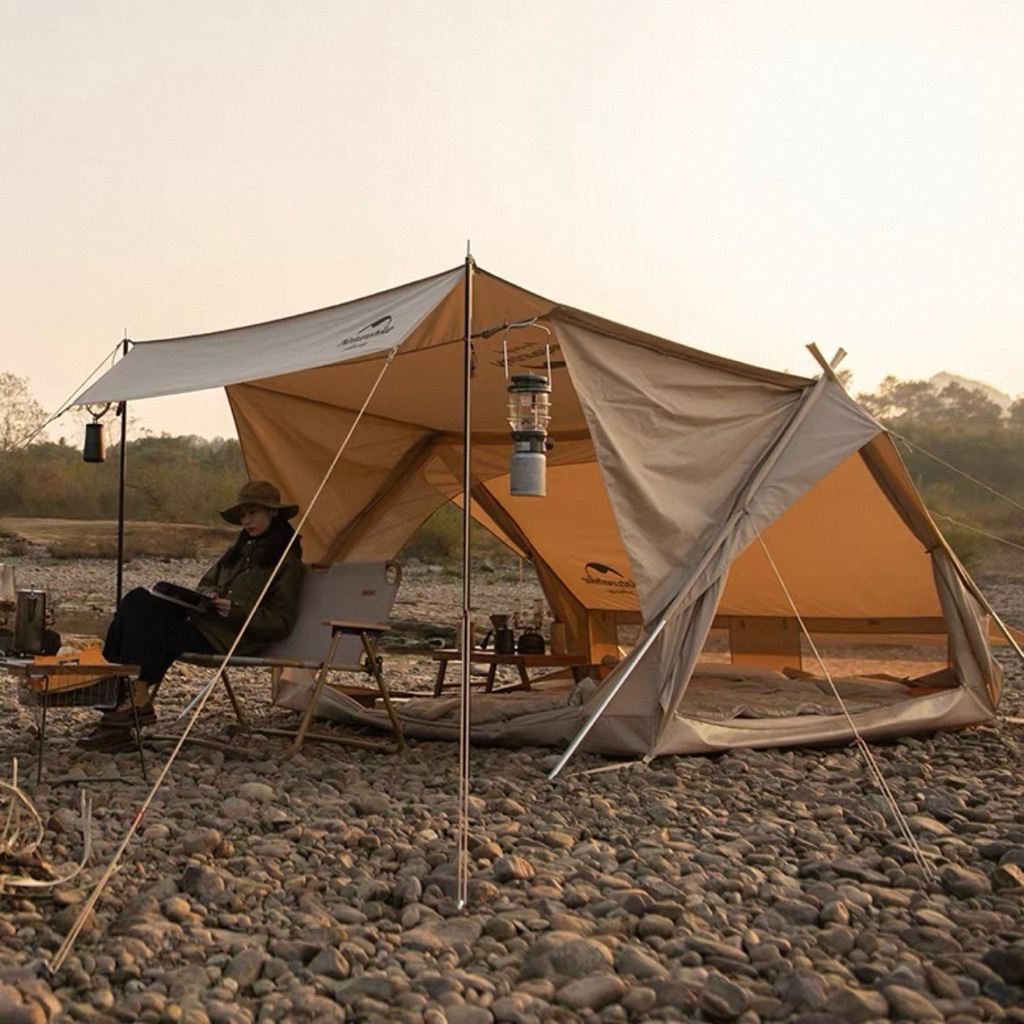 Naturehike Extend 4.8 NH20ZP011 เต้นท์สำหรับแคมป์ทรงบ้าน Roof A Tower Cotton Tent