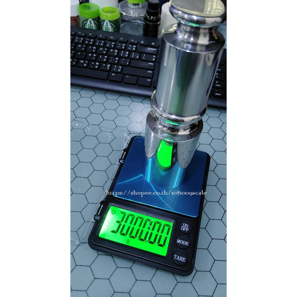 โรงงานต้นฉบับ 2 รุ่น เครื่องชั่งดิจิตอล 3kg x 0.01g, 1kg x 0.01g  เช็ค + Calibrate ด้วยตุ้ม Class F2