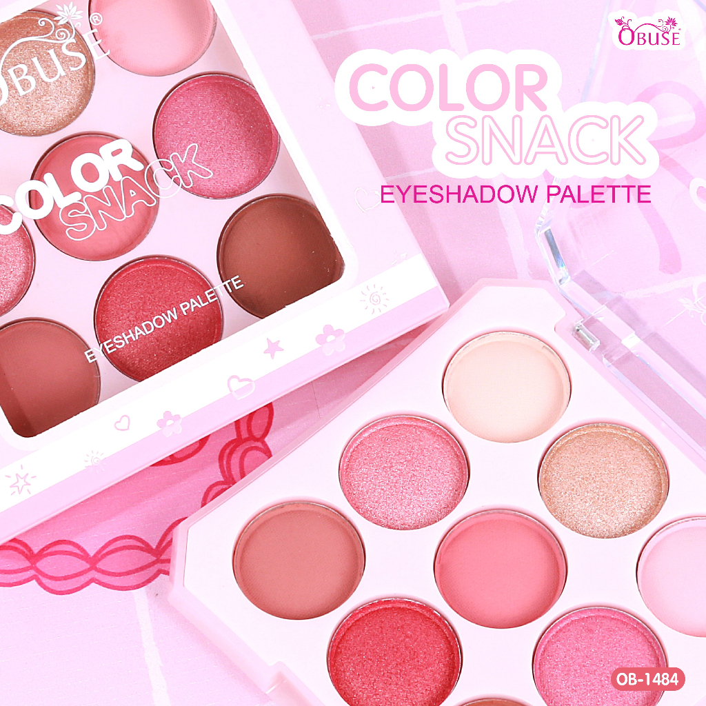 Obuse Color Snack Eyeshadow Palette อายแชโดว์ 9 หลุม (OB-1484)