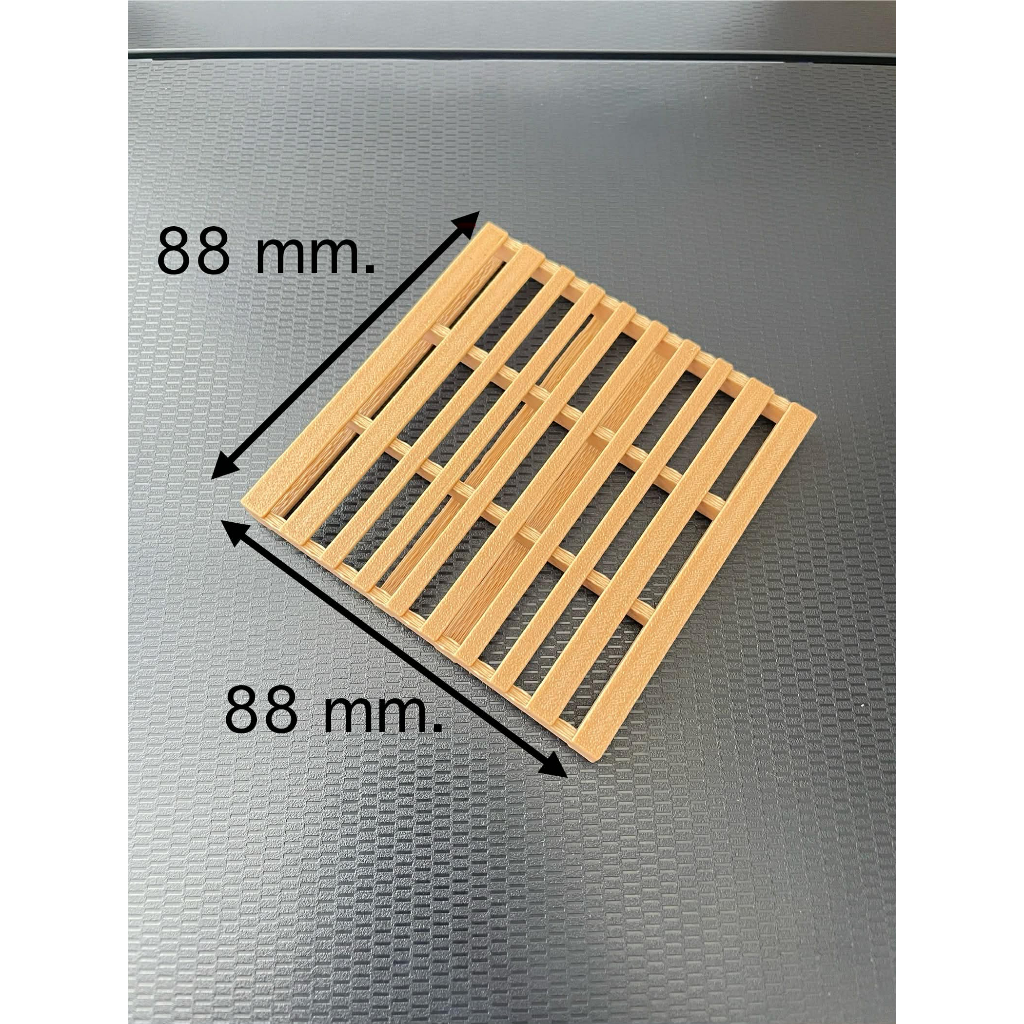Model พาเลทไม้ มี 2 ขนาด 88x88 ,66x66 mm. , 3D Printing โมเดลตั้งโชว์ วางประกอบฉาก วางรองแก้วน้ำ