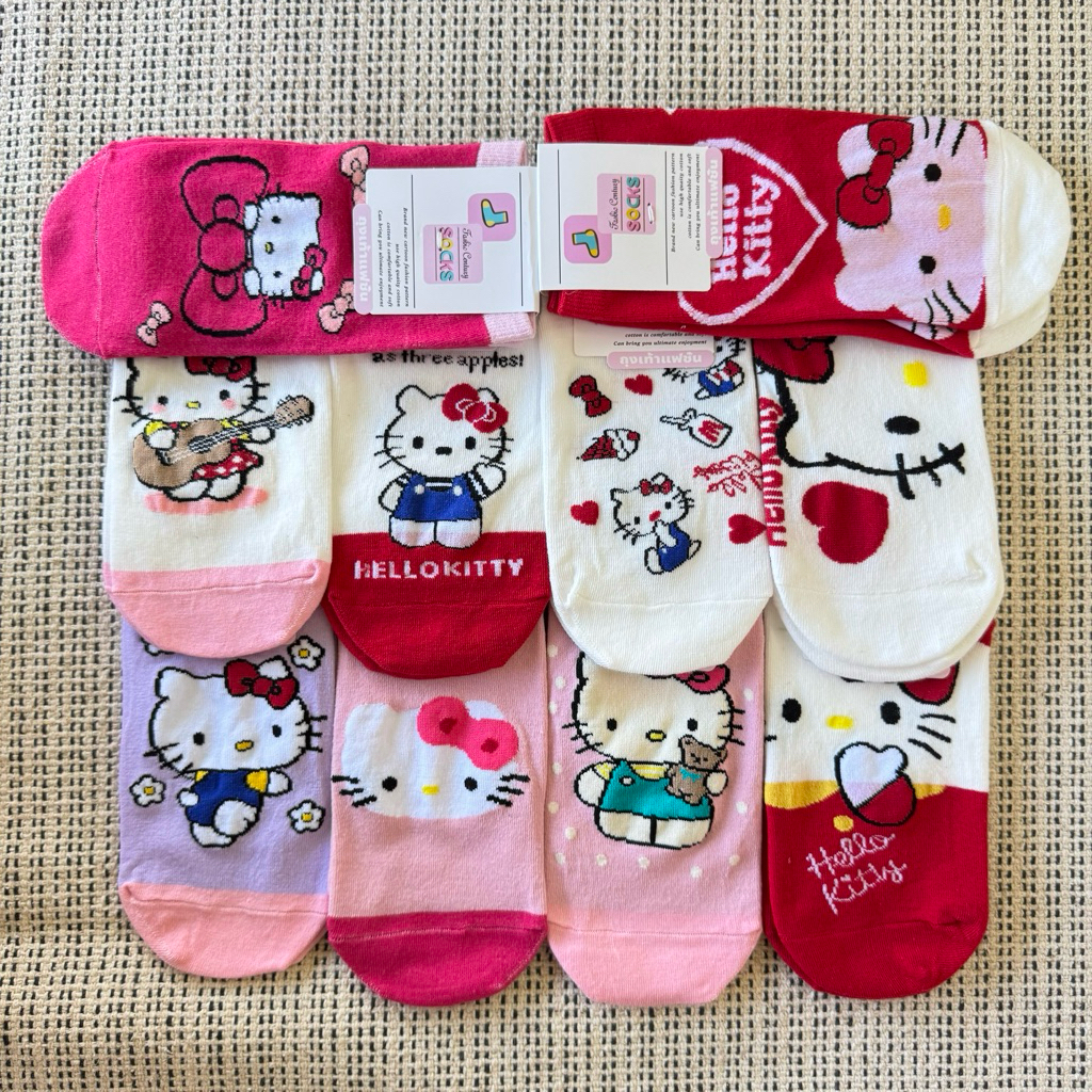 (มี89แบบ) ถุงเท้าแฟชั่น ถุงเท้าข้อสั้น ใต้ตาตุ่ม (1คู่) sanrio disney