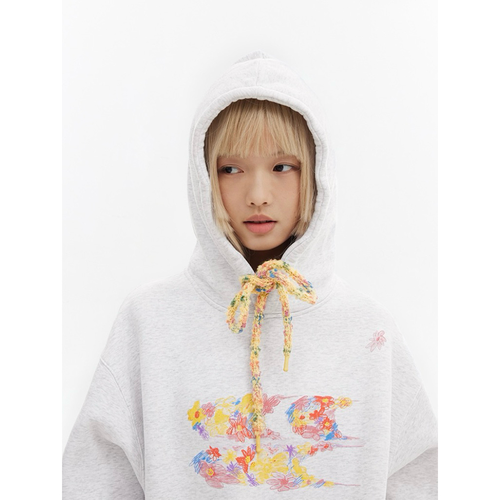 CryingCenter เสื้อกันหนาวแขนยาวฮู้ดดี้ Fallen Flowers Hoodie รูปที่ 2