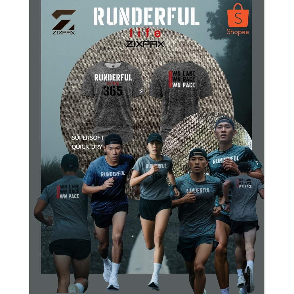 RUNDERFUL LIFE Running Shirt #ZIXPAX