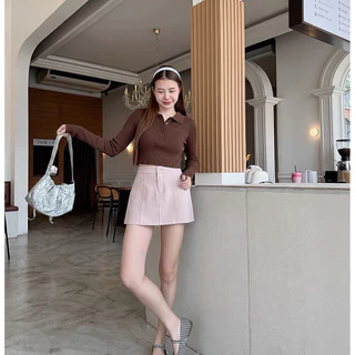 Jusmin love - กระโปรงกางเกง รุ่นนี้มีซับกางเกงด้านใน