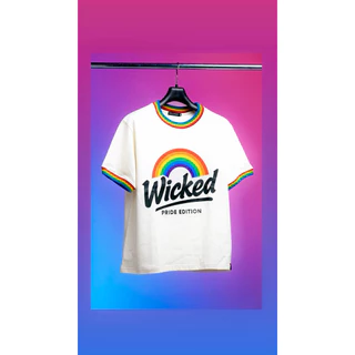 เสื้อยืดวัยรุ่นเมกาWICKED Crop Ringer Tee 90'S