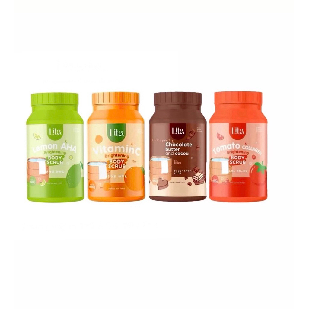 ลิต้า Lila Vitamin c /ลิต้ามะนาว/ลิต้ามะเขือเทศ/ลิต้าโกโก้ สครับ บอดี้ไบรท์เทนนิ่ง 1500g.