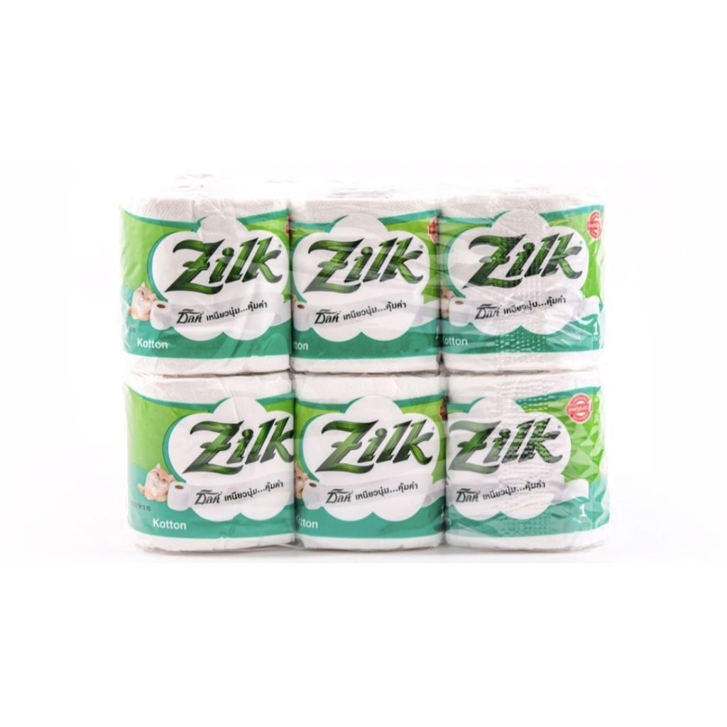 Zilk ซิลค์คอตตอนกระดาษชำระแบบม้วน 12ม้วน,48ม้วน - รูปที่ 2
