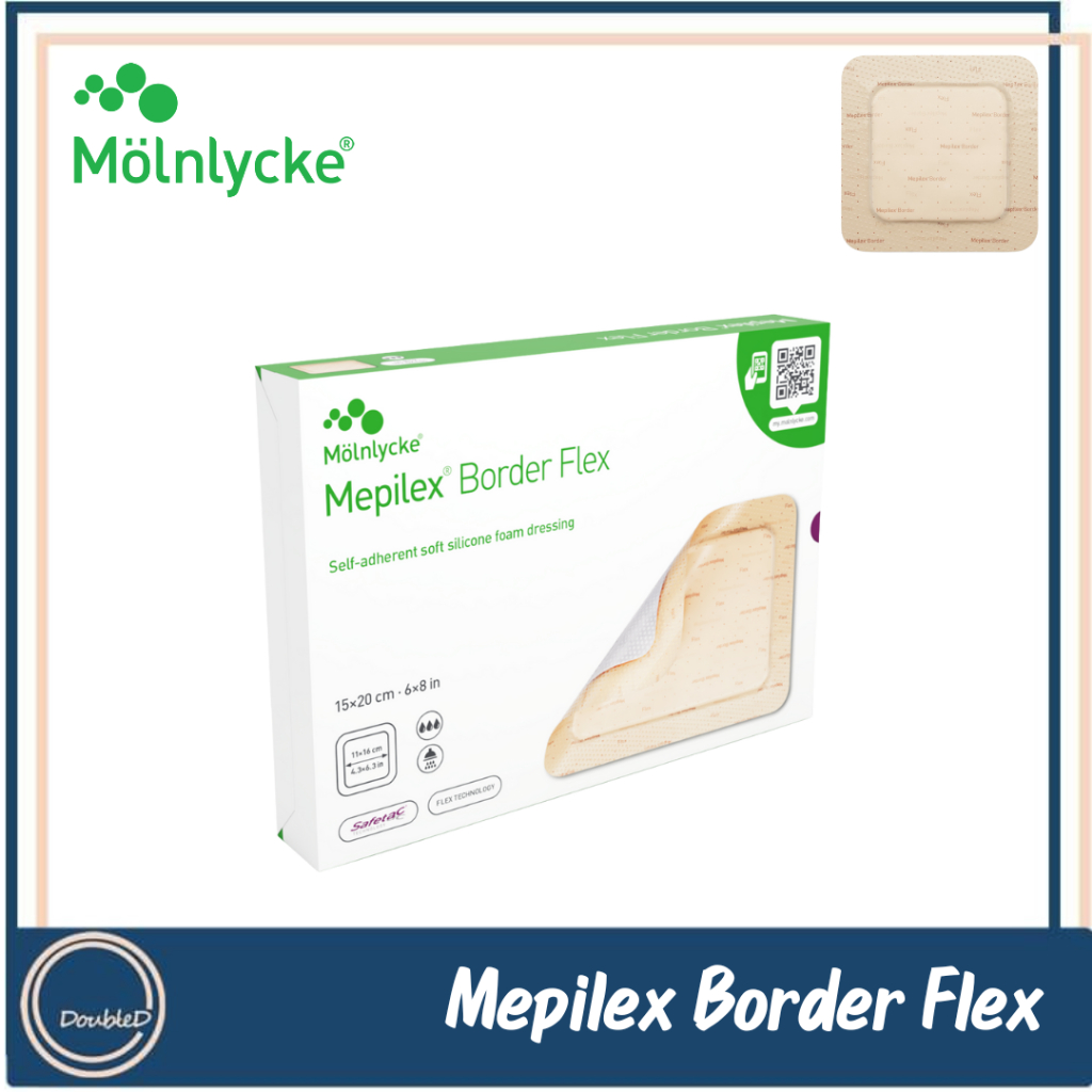 [พร้อมส่ง/ของแท้] Mepilex Border Flex แผ่นโฟมซิลิโคนสำหรับปิดแผล ป้องกันแผลกดทับ มีขอบกาว