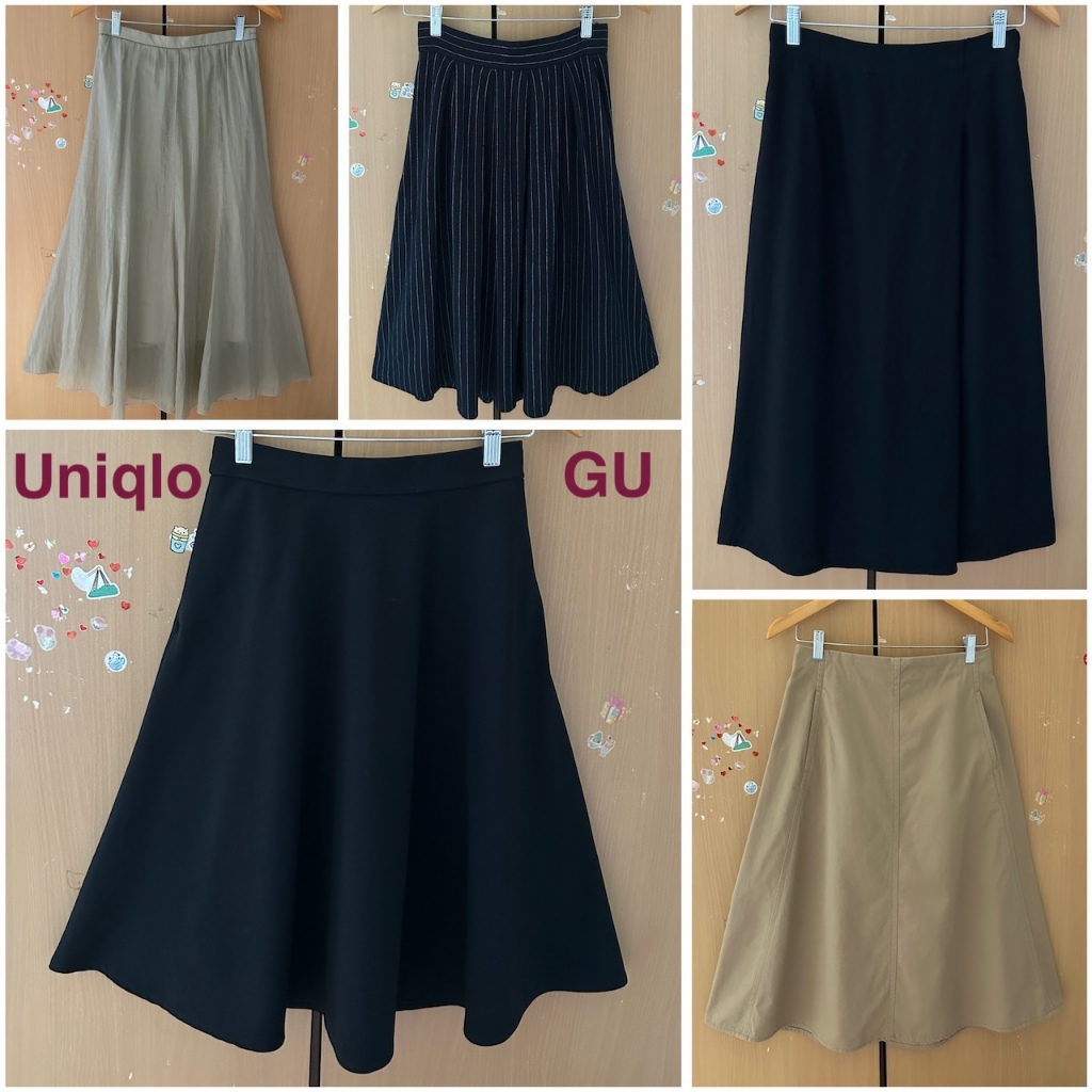 กระโปรงผู้หญิง แบรนด์ GU,Uinqlo แท้💯% มือสอง⬇️รายละเอียดด้านล่างค่ะ