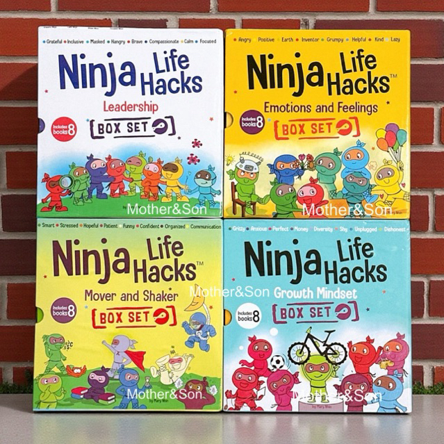 กล่อง Box Set 8 เล่ม หนังสือนิทานภาษาอังกฤษ Ninja Life Hacks