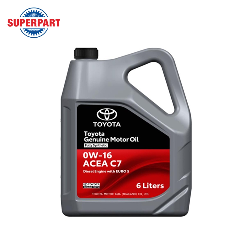 TOYOTA น้ำมันเครื่องดีเซลสังเคราะห์แท้ 0W16 C7  /มาตรฐานยูโร 5 ขนาด 6 ลิตร (08880-80301)