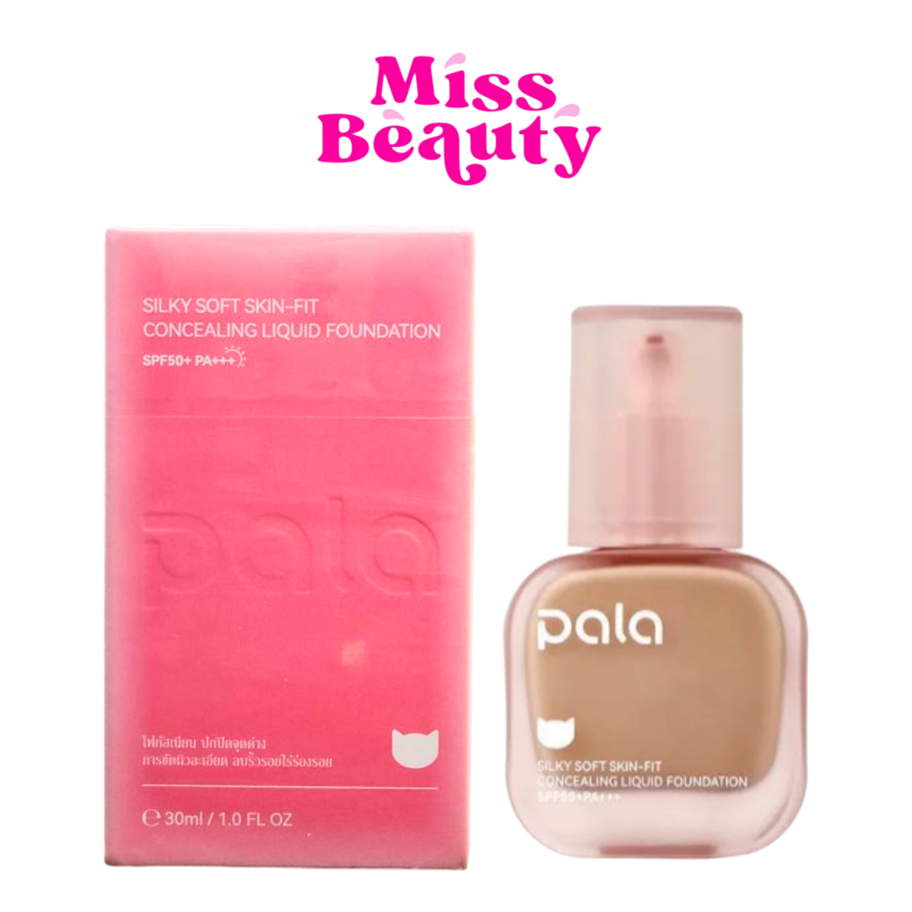 PALA Silky Soft Skin - Fit Concealing Liquid Foundation SPF50+PA+++ พาลา สกิน-ฟิท คอนซีลลิ่ง ลิควิด ฟาวน์เดชั่น 30 มล.