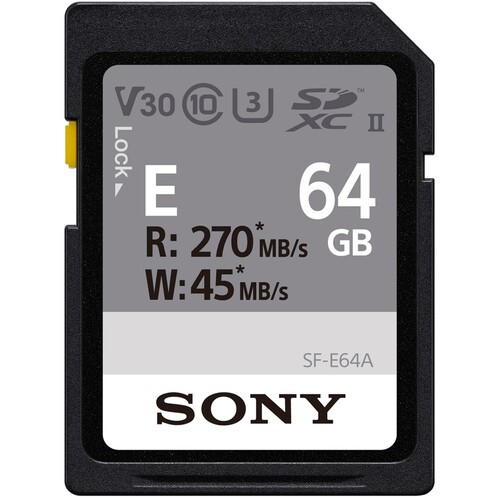 Memory Card Sony SDXC 64GB UHS-II  V30 U3 Class 10 ( SF-E64)