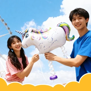 Big Party ลูกโป่งรูปสุนัขแบบเดินได้ Animal Balloon เหมาะสำหรับงานปาร์ตี้วันเกิดเด็กหรืออนุบาล จำลองการจูงสุนัขเดินเล่น