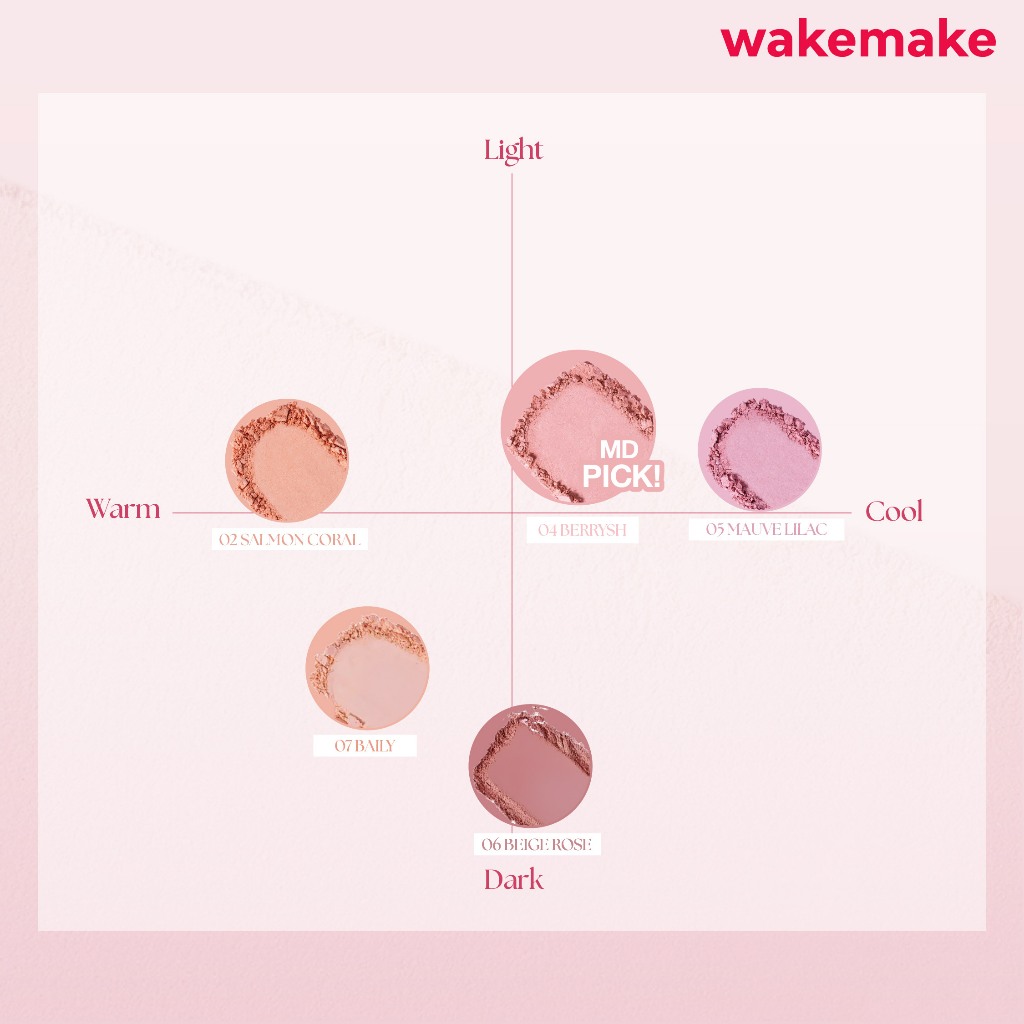 Wakemake Official | Sheer Breeze Blusher บลัชออน เนื้อฝุ่นโปร่งแสง สีชัด ติดทน แก้มใส เบลอผิว รูปที่ 7