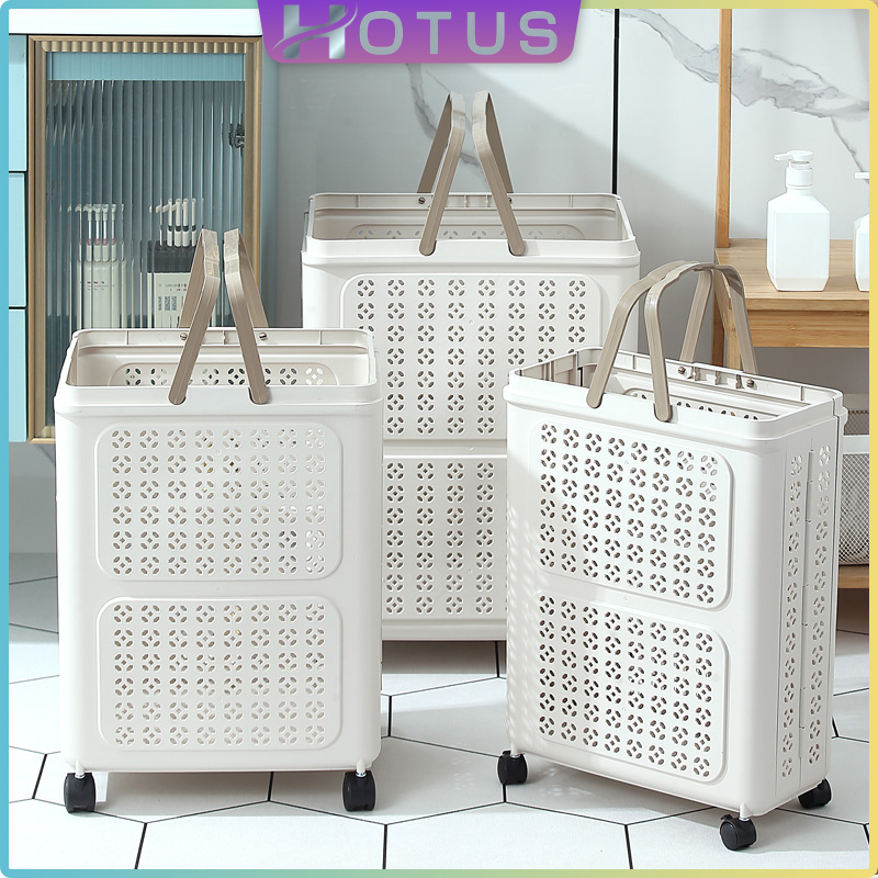 HOTUS ครัวเรือนพับได้คุณภาพสูง ตะกร้าเสื้อผ้าสกปรก กล่องเก็บเสื่อโยคะ ชั้นเก็บของเล่น ชั้นเก็บอุปกรณ์กีฬา ตะกร้าเก็บของ