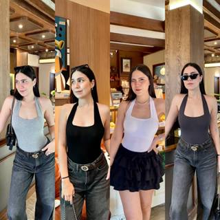 🍑Derma Bodysuit🍑  บอดี้สูทคล้องคอ มีฟองน้ำ มีกระดุมแป้ก ยืดเ…