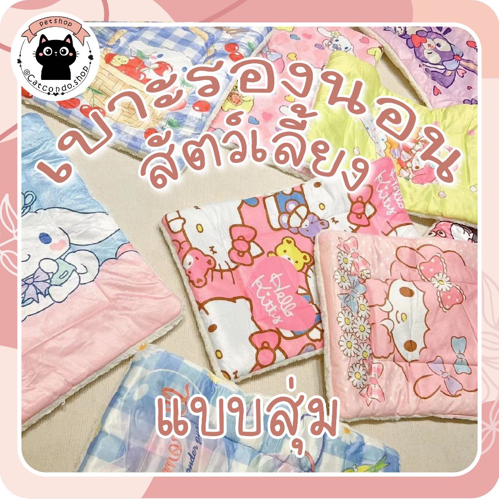 🌵 เบาะเสริม ลายการ์ตูน(แบบสุ่ม) เบาะรองนอน เบาะสัตว์เลี้ยง ที่นอนแมว ที่นอนสุนัข แผ่นรองนอน 🌵
