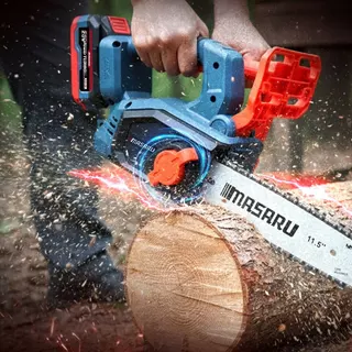(ถูกสุด) เลื่อยโซ่ไฟฟ้าไร้สาย MASARU SCS-430 11.5 นิ้ว เลื่อยตัดไม้ แรง คม เลื่อยไฟฟ้า