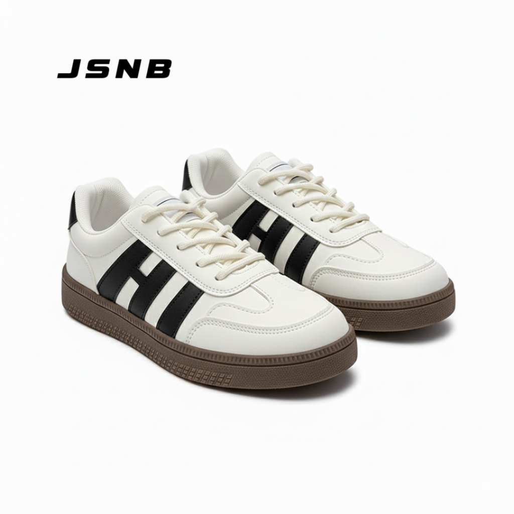 JSNB ส่งฟรี รองเท้าผ้าใบแฟชั่นสไตล์เกาหลี พร้อมส่ง รองเท้าผ้าใบสีขาว ระบายอากาศได้ดี พื้นนุ่ม กันลื่น น้ำหนักเบา [LN320]