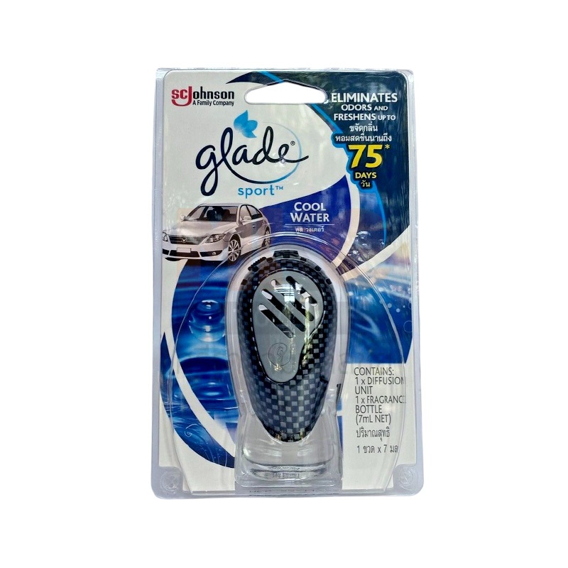 GLADE น้ำหอมปรับอากาศรถยนต์ SPORT COOL WATER 7 ml.