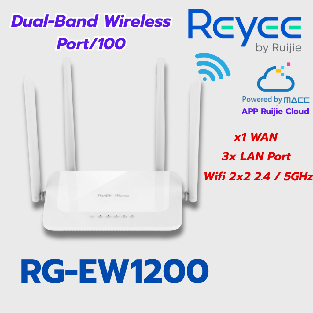 Mesh Router RG-EW1200 1200M เราเตอร์ไร้สายแบบDual-Band
