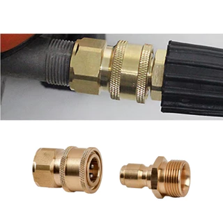 ข้อต่อสวมเร็ว M22x1.5 ทองเหลือง สำหรับปืนฉีดน้ำแรงดันสูง
