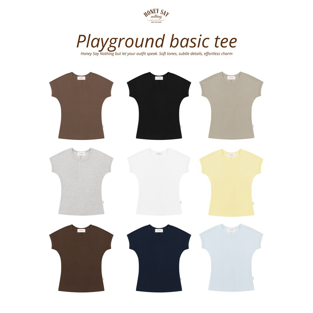 Malista - Playground Basics Tee เสื้อยืดผ้าร่อง