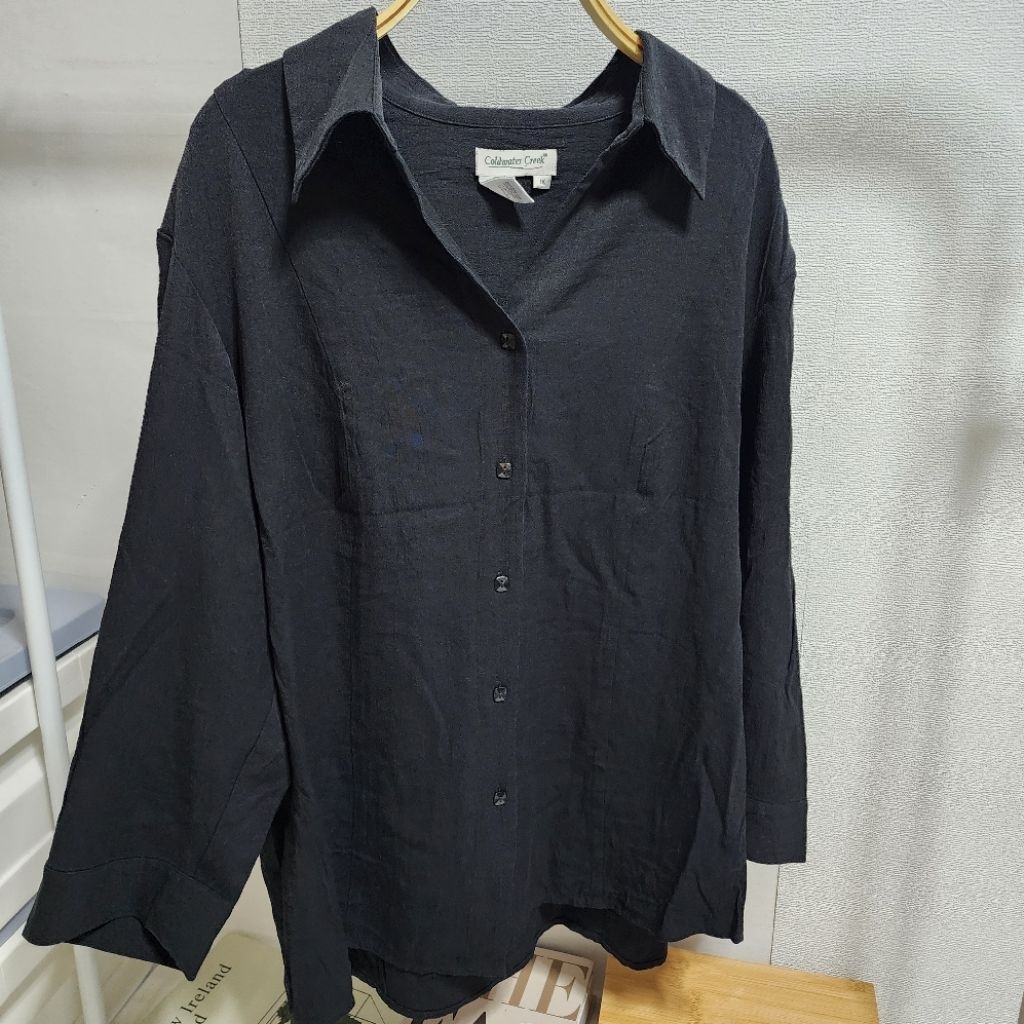 Coldwater Creek เสื้อคอปก แขนสี่ส่วน พับแขนได้