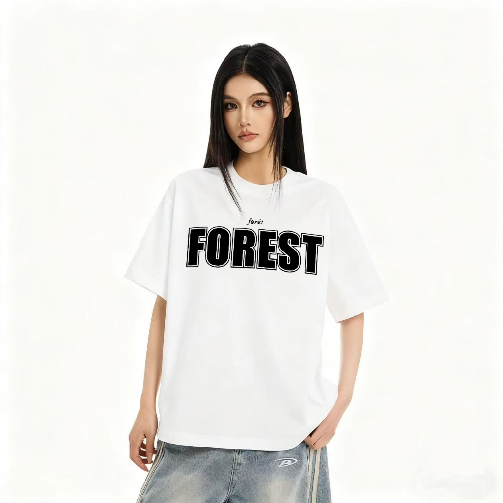 เสื้อยืดโอเวอร์ไซส์สุดฮิต พิมพ์ลายสตรีทสไตล์ เสื้อ TA1-48