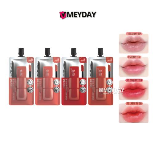 (แบบซอง)Maybelline New York Superstay Teddy Tint เมย์เบลลีน นิวยอร์ก ซุปเปอร์สเตย์ เท็ดดี้ ทินท์ ลิป 2 มล.