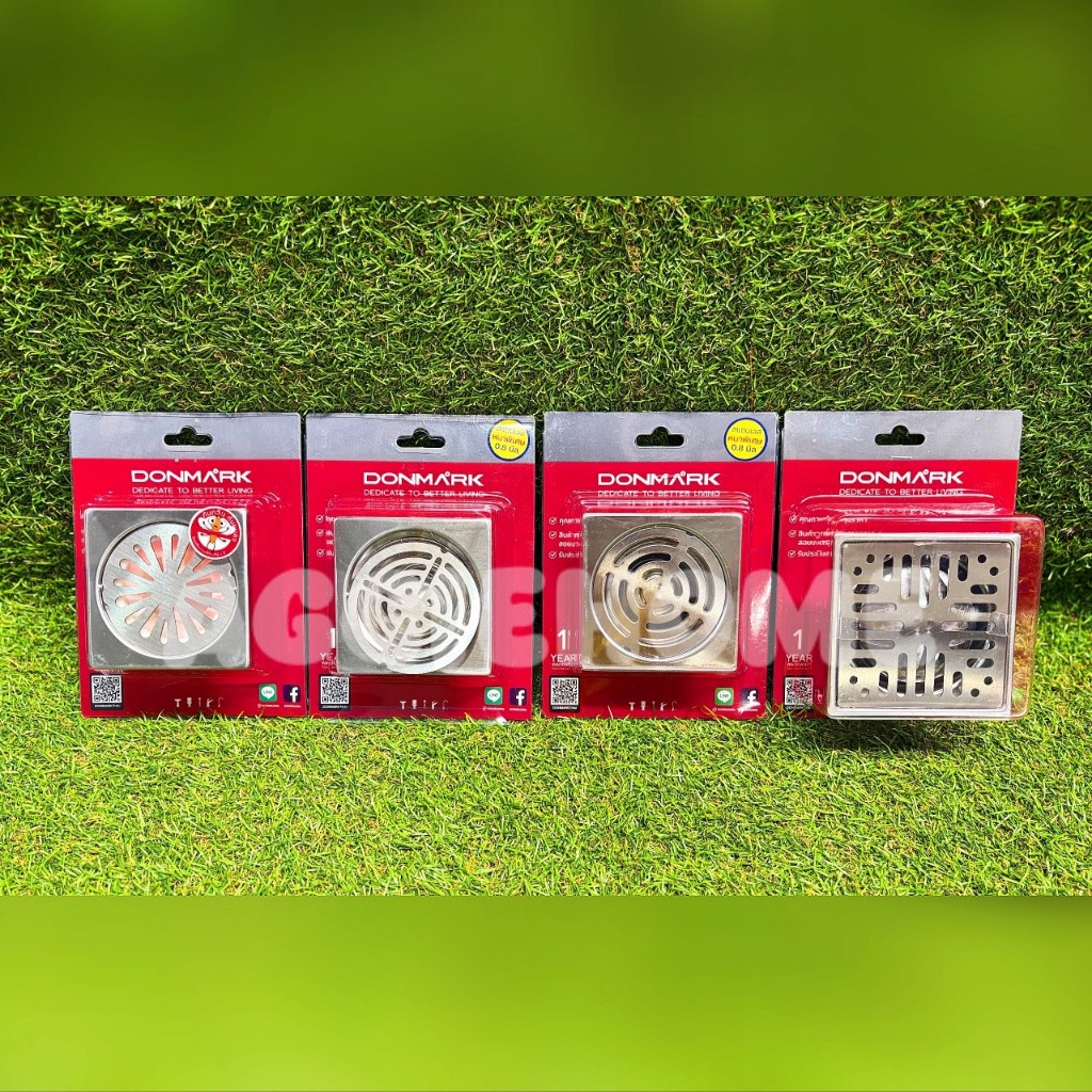 DONMARK ตะแกรงดักกลิ่น (มีตัวเลือก DM-2112G / DM-2112C / DM-2112H / DM-4116) สแตนเลส แบบเหลี่ยม สำหร