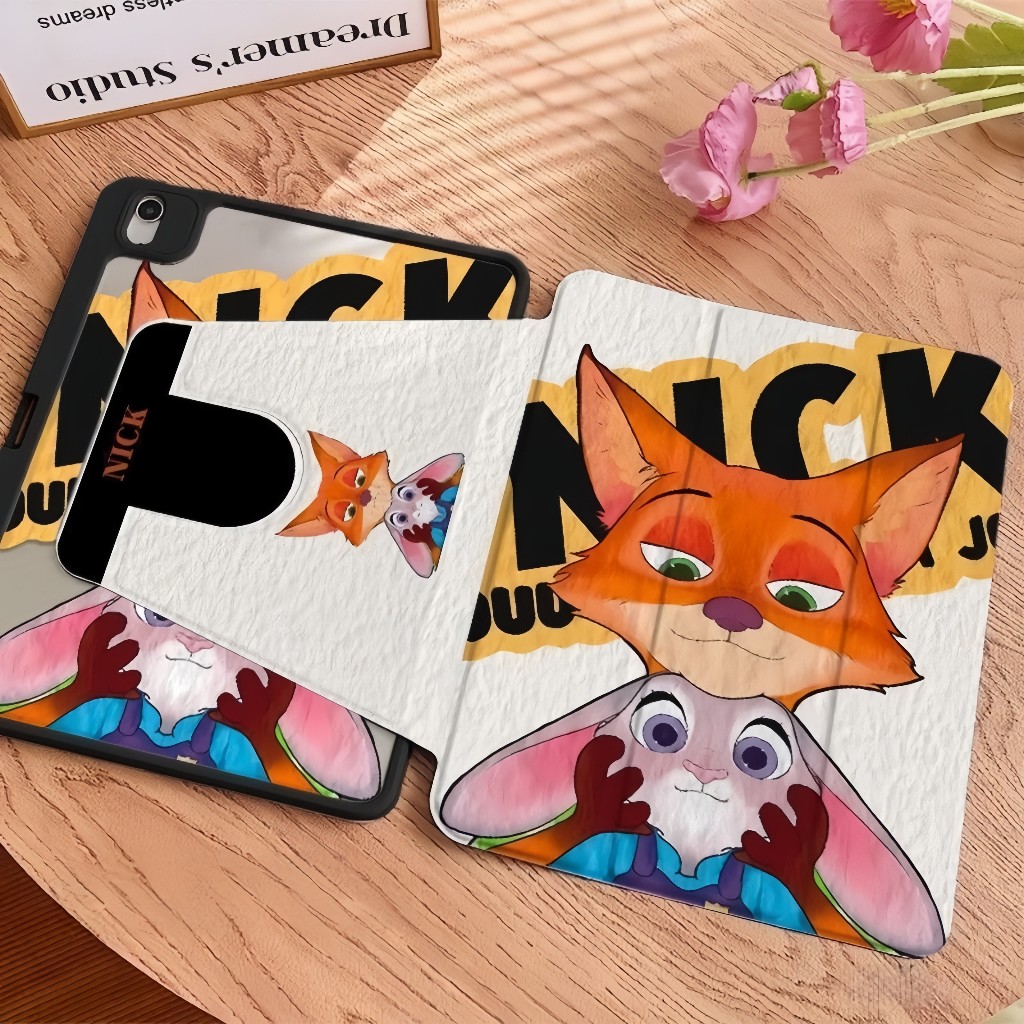 🚚ส่งใน 24 ชม🚚 เคสไอแพด Air7 Gen11 Zootopia หมุนได้ 360° iPad Gen10 Gen9 Air6 mini7 Pro11 12.9 2025
