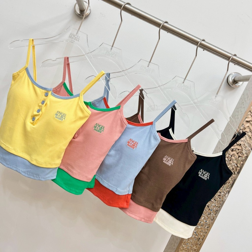 ANGELBRABRA - เสื้อสายเดี่ยวพร้อมบรา Bubble