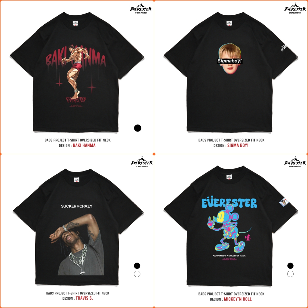 🔥รวมลายขายดี🔥 เสื้อไซส์ใหญ่ คอฟิต อก 56"-60" เสื้อยืด ผู้ชาย เสื้อคนอ้วน สีดำ Bexp