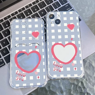 ซองใส่บัตรรูปถ่ายแบบใสสำหรับ เคส For iPhone 11 13 16 17 15 14 12 Pro Max XR 7 8 Plus XS Max เคสไอโฟน 11 คสซิลิโคนแบบใส