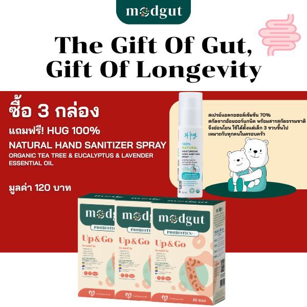 [เซ็ท 3 กล่อง (Trio)] Allergy Reset บาลานซ์จุลินทรีย์ ลดภูมิแพ้  Modgut โพรไบโอติกส์ มีทั้ง Pre+Pro+Post+Supplement