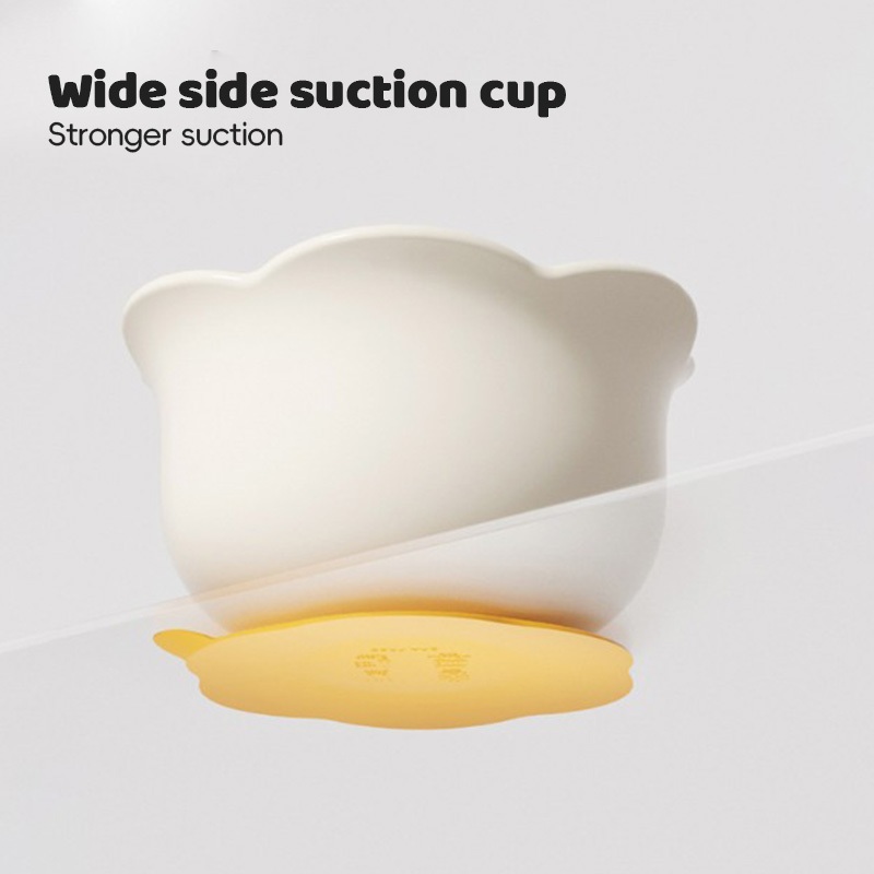 ชามซิลิโคนเด็ก ชามดูดด้านล่าง ชามเด็ก ชามอาหารเสริมเด็ก ชามก้นดูด พร้อมช้อนทานข้าว สำหรับเด็ก สีสันสดใส - รูปที่ 6