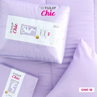 TULIP CHIC สีพื้น CHIC16 โทนสีม่วงพาสเทล ชุดผ้าปู ผ้าห่มนวม สไตล์มินิมอล สัมผัสนุ่มไม่ระคายผิว