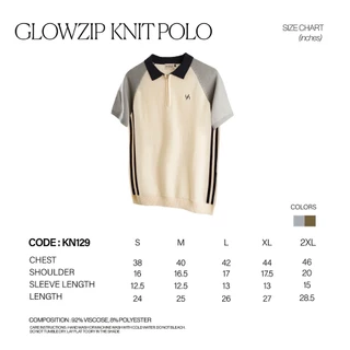 KINS 19 STUDIO | GLOWZIP KNIT POLO เสื้อโปโลคินส์ [KN129]