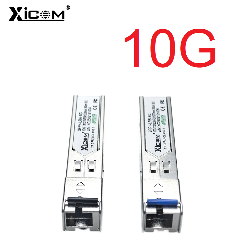 10G SFP + โมดูล BIDI SC Simplex Optical Fiber โมดูล 20km Singlemode 1270/1330nm ใช้งานร่วมกับ Cisco/